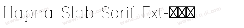 Hapna Slab Serif Ext字体转换